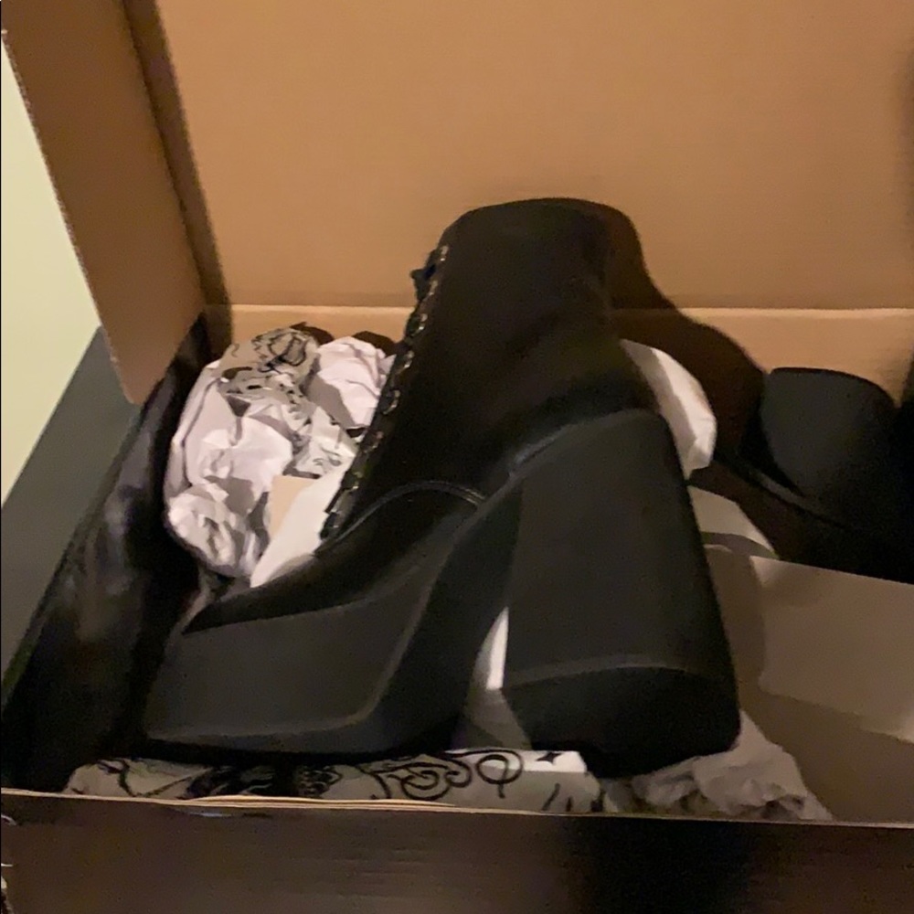 Black Platform Boots from Dollskill Size 7